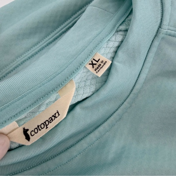 Cotopaxi Bandera Crew Sweatshirt Retro Colorblock Blue White Black Gray Mens XL - Picture 7 of 8